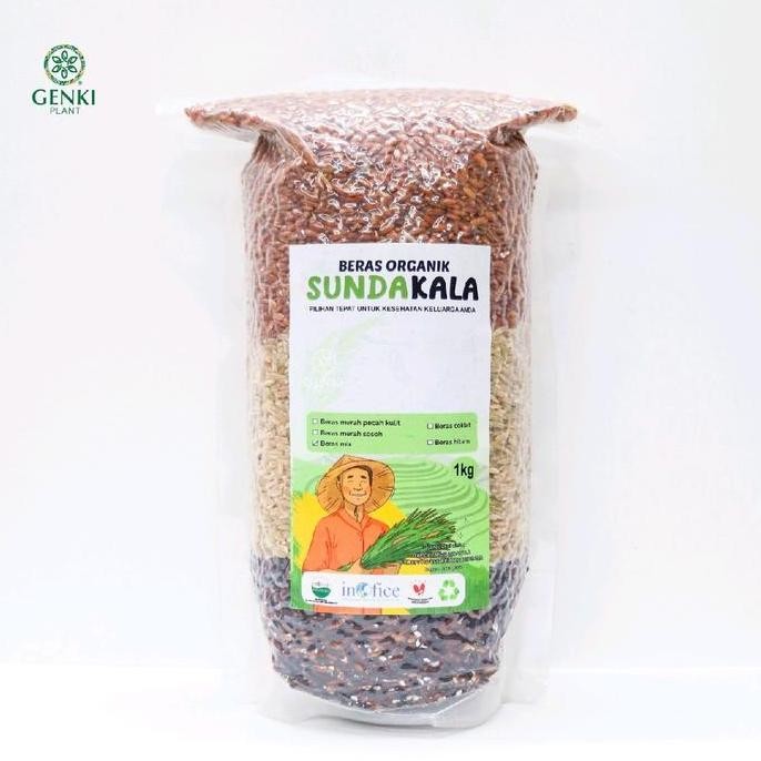 

tersedia sundakala beras mix merah coklat hitam organik / mix rice - 1 kg