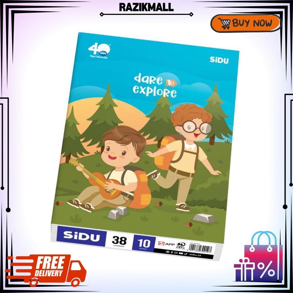 

[ Pak ] Buku Tulis Sidu Sinar Dunia 38 Lembar Grosir (Isi 10 Buku) / Skola 38 D Terlaris