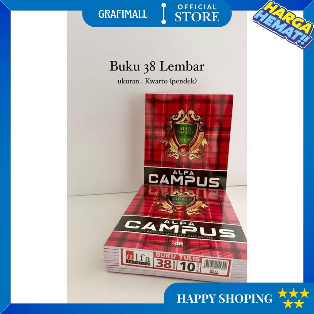 

Buku Tulis Kecil 38 Lembar Kwarto Campus - Alfa Campus D Best Seller