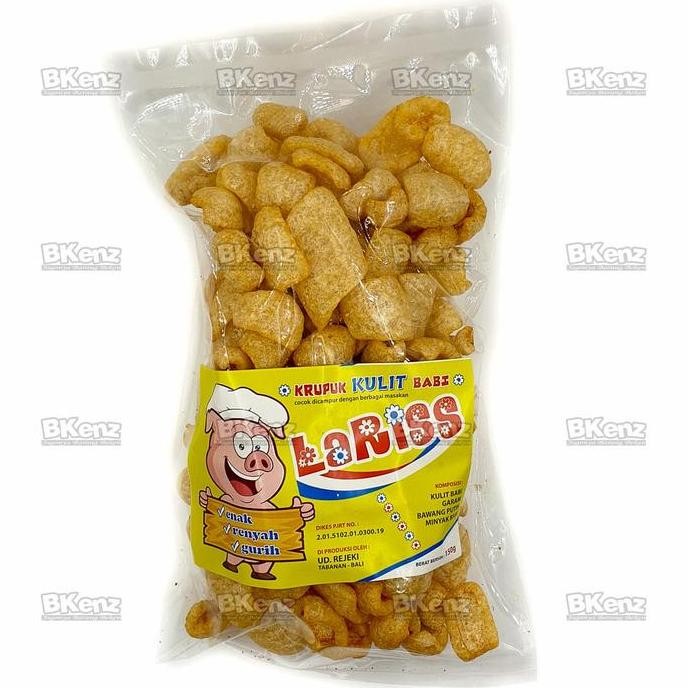 

tersedia kerupuk rambak babi krupuk kulit rejeki lariss bali 150gr &bubble wrap