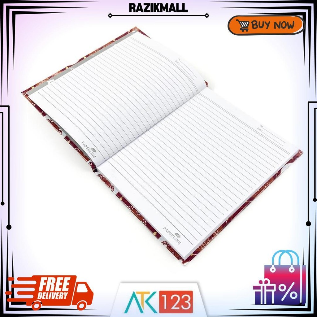 

Buku Tulis Hardcover Paperline Quarto / Kuarto / Kwarto 100 Lembar D Promo 4.4