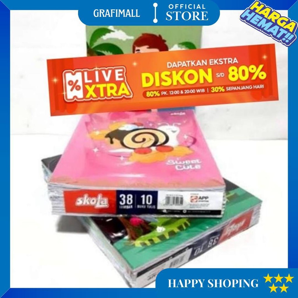 

Buku Tulis Skola By Sidu 38 Lembar 1 Pak Isi 10Pcs D Gratis Ongkir