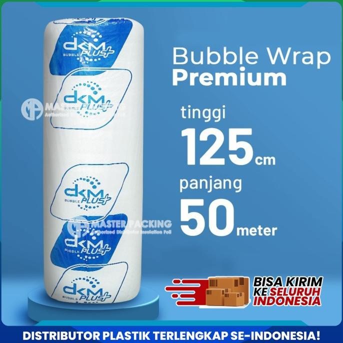 

tersedia plastik bubble wrap roll bening 125cm x 50m premium / buble wrap dkm+