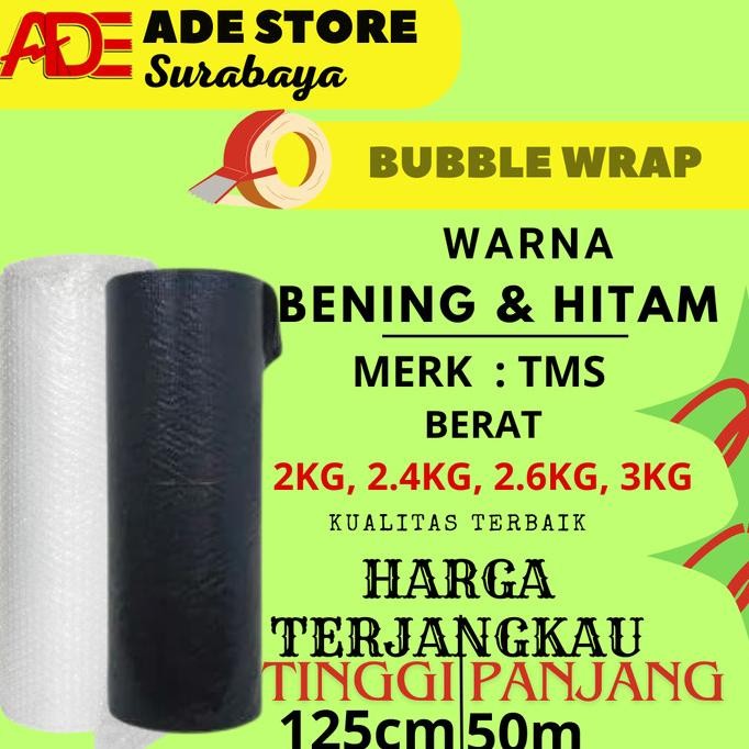 

tersedia plastik bubble / bubble wrap / plastik gelembung 1,25 m x 50 m