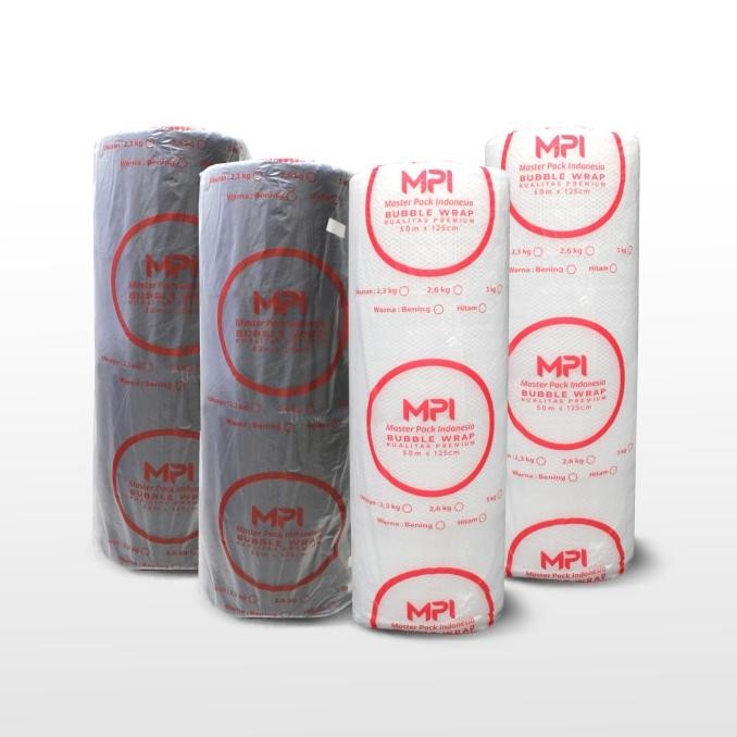 

tersedia bubble wrap mpi 125 cm x 50 meter bening hitam