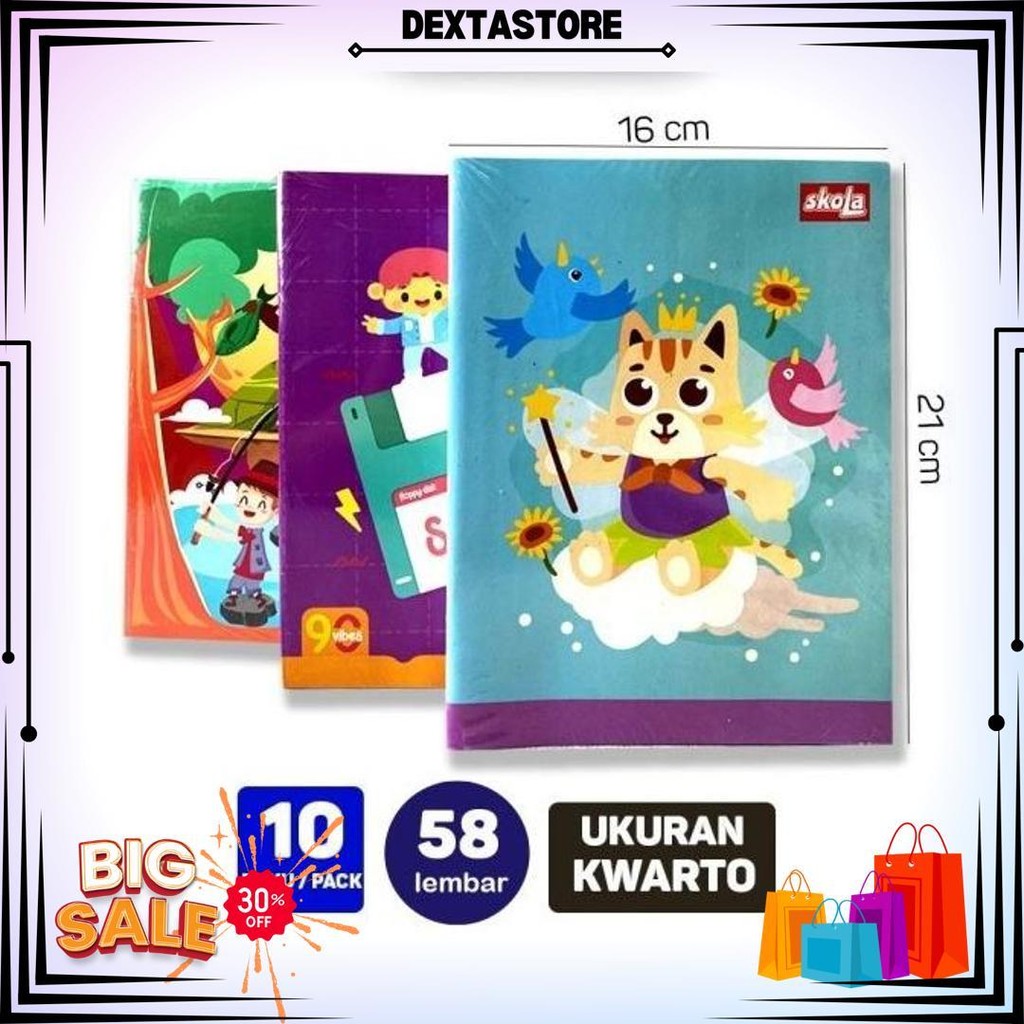 

Buku Tulis 58 Lembar Skola By Sidu Sinar Dunia (1 Pack 10 Buku) D Best Seller