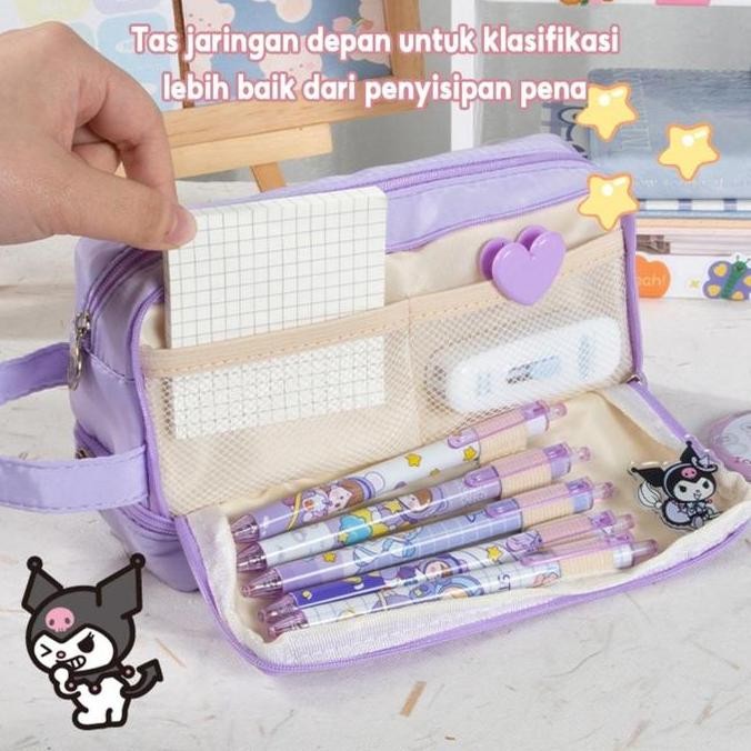 

Large Capacity Jumbo Pencil Case - Kotak Pensil Besar dengan Kapasitas Luas untuk Gadis Kantor Mahasiswa Penyelenggara Alat Tulis Sekolah LFS