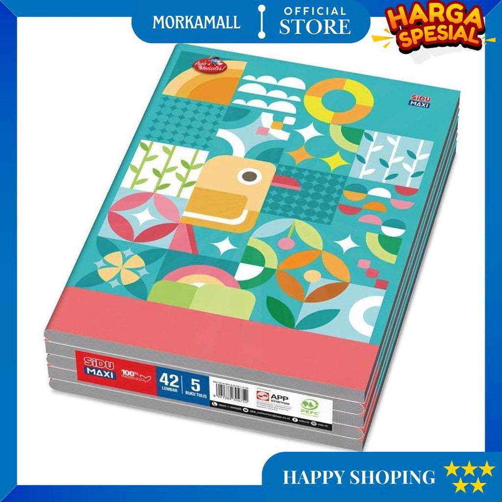 

Buku Tulis Sinar Dunia Sidu Maxi Boxy Isi 42 Lembar Per Pack Isi 5 Pcs D Gratis Ongkir