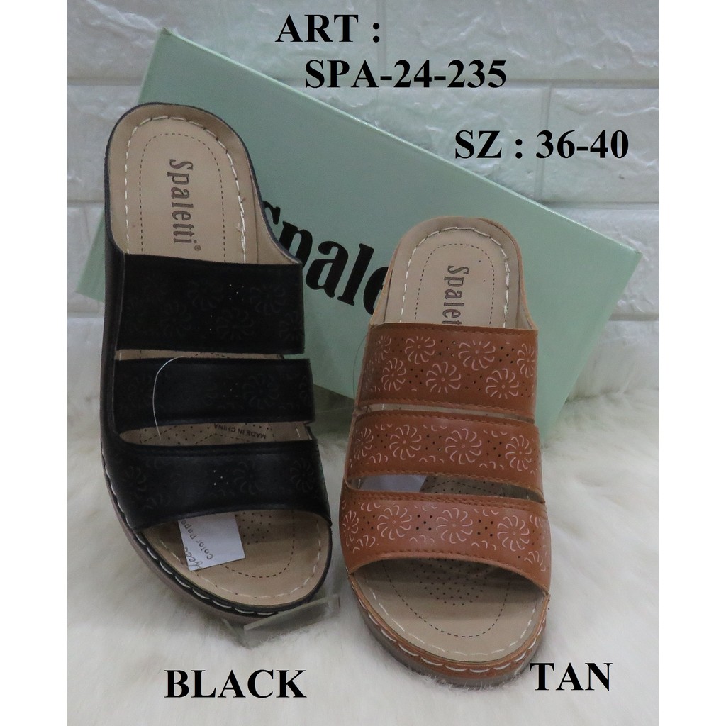SANDAL WEDGES WANITA MEREK SPALETTI ART SPA-24-235 PRICE RP 329.000 BRAND ORIGINAL