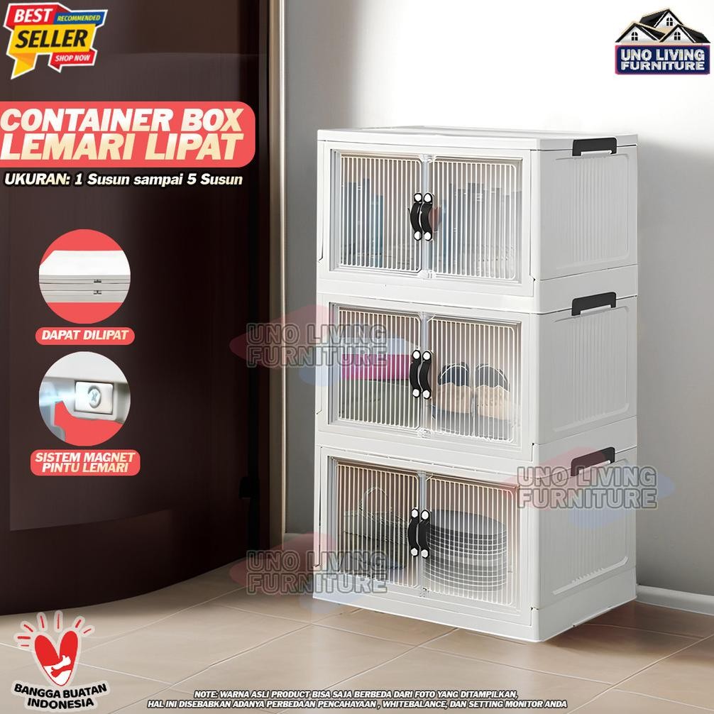 Container Box Lipat Lemari Susun Plastik Serbaguna Fawsline Lemari Lipat Lemari Serbaguna