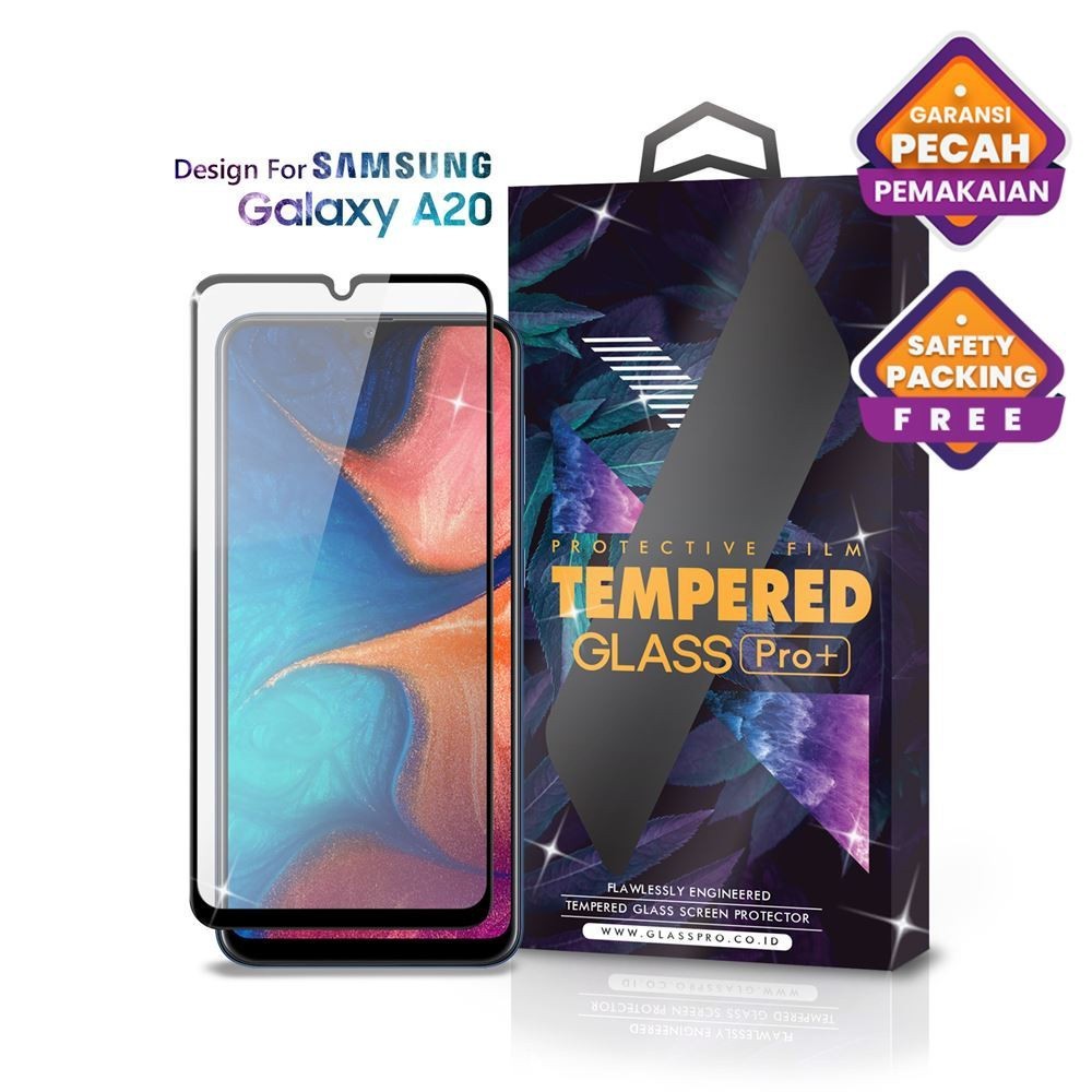 GLASS PRO Tempered Glass SAMSUNG GALAXY A20 - Full Cover -  Not Hydrogel Anti Spy