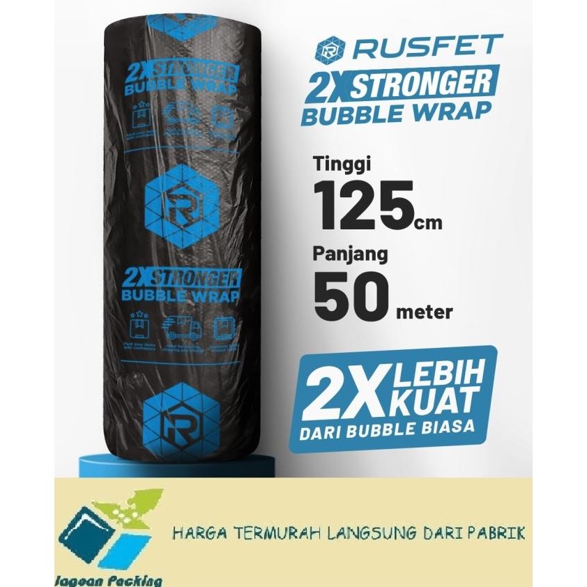 

tersedia bubble wrap roll hitam / bening spesial rusfet 125 cm x 50 m ( 3 kg )