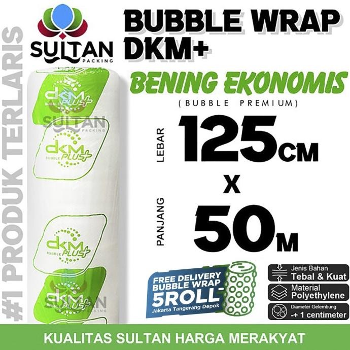 

tersedia plastik bubble wrap 125cm x 50m bening dkmplus ekonomis termurah