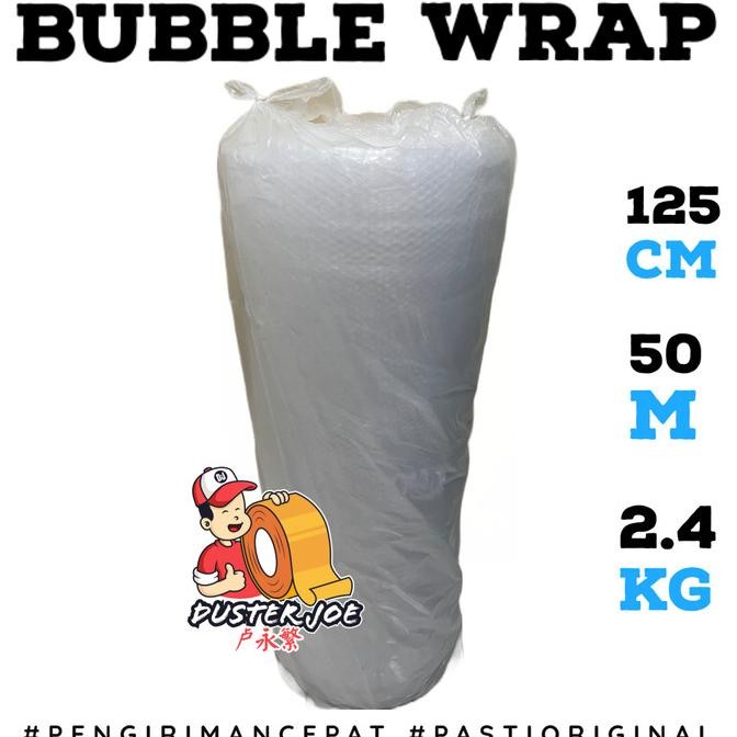 

tersedia bubble wrap bening 125cm 50m 2.4kg nesa pack np core per 1 rol