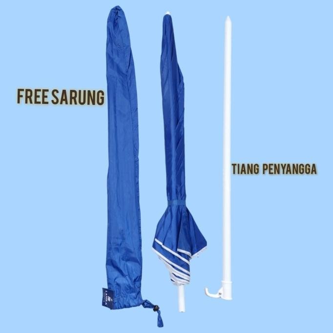 ready  Payung Jumbo Pantai Payung Pantai Parasol Kuat Menahan Angin 36 inch murah