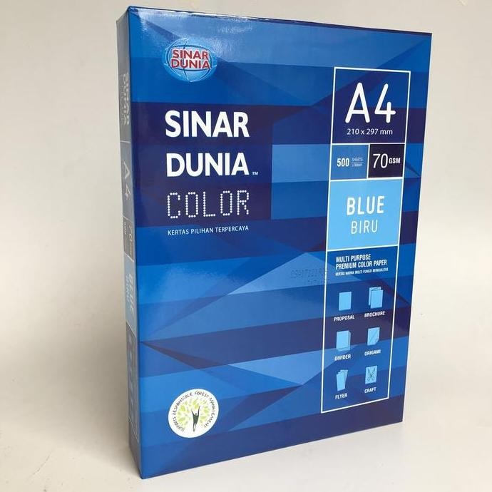 

kertas HVS warna A4 Sinar Dunia 70 gsm murah