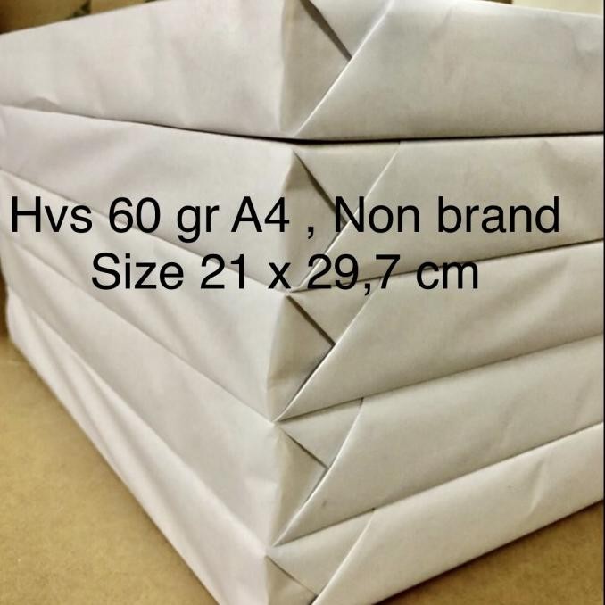 

Hvs 60 gr size A4 , Non Brand murah