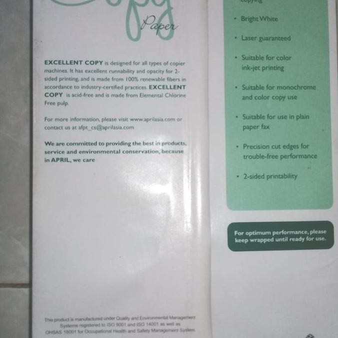 

Kertas HVS Fotocopy fotokopi potokopi Paperone / Excellent F4 murah