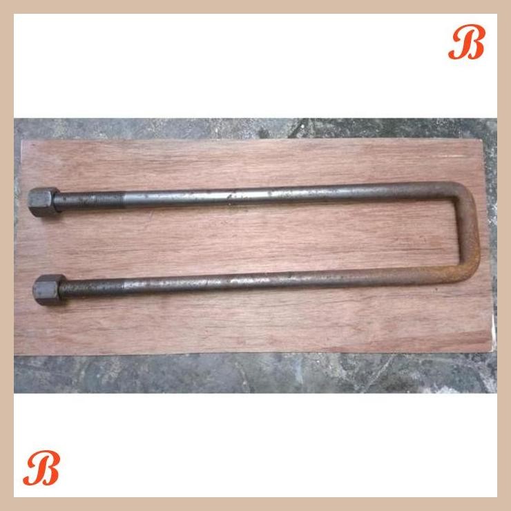 [HLM] KAWEL PER (U BOLT) BELAKANG MITSUBISHI FUSO FIGHTER / 190PS BAHAN BAJA MERK GM