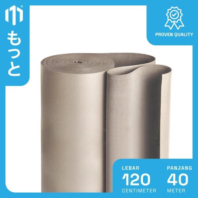 

Single Face / Corrugated Roll Ukuran 120 CM x 40 M - Karton Lembar Untuk Packing - Motto Single Face murah