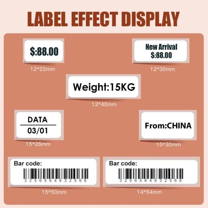 

Thermal Label Printer Sticker Niimbot D11 / D110 Refill Label - White murah