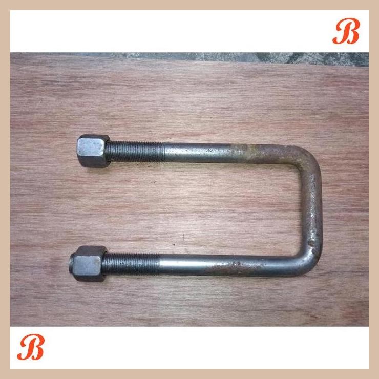 [HLM] KAWEL PER (U BOLT) DEPAN MITSUBISHI FUSO FM / GOPRAK / FIGHTER BAHAN BAJA MERK GM