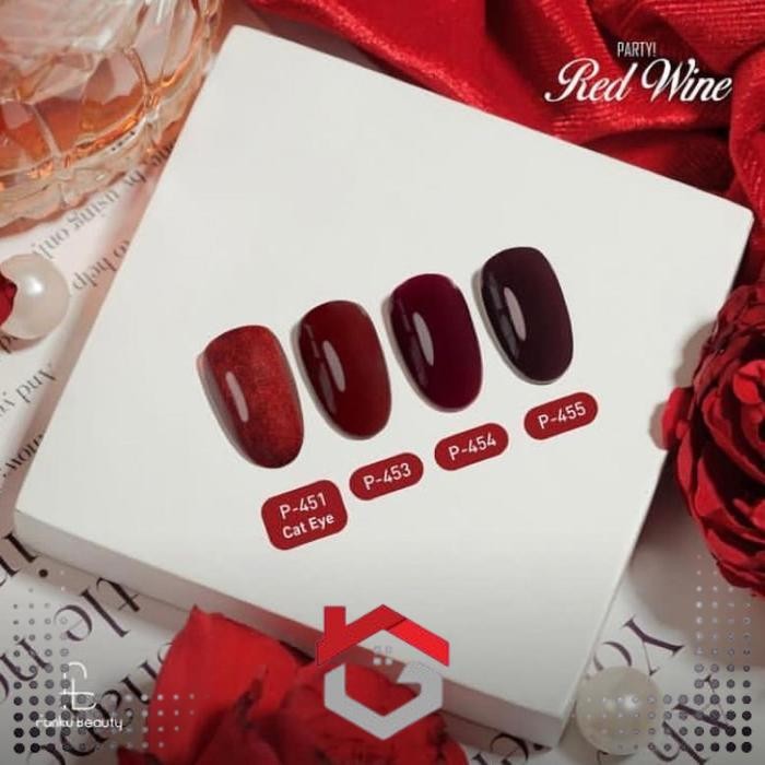 BARU PARTY GEL MERAH WINE SERIES PARTY KUTEK GEL HALAL