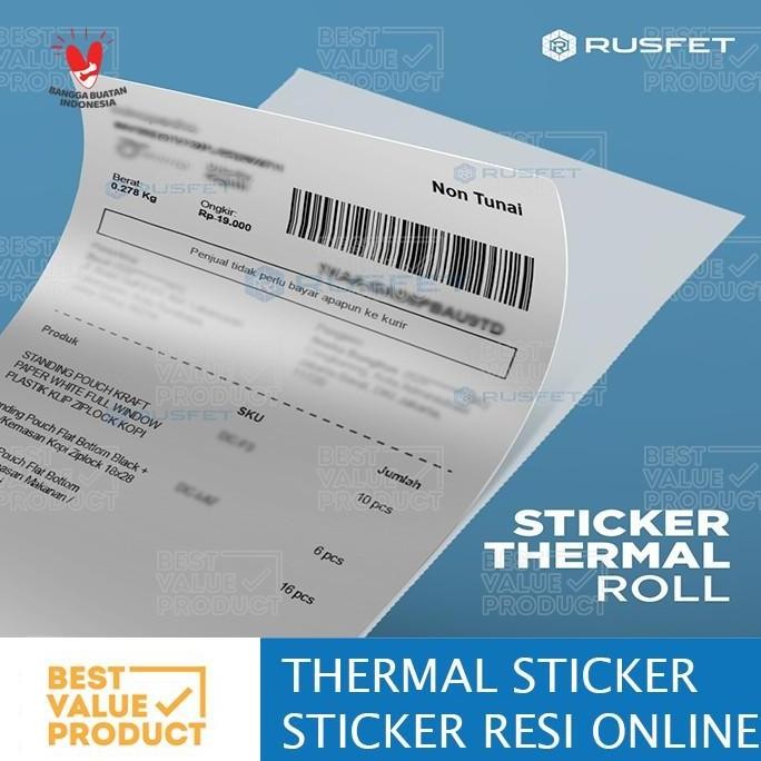 

LABEL THERMAL PAPER A6 500PCS | KERTAS STIKER RESI BARCODE 100X150MM murah