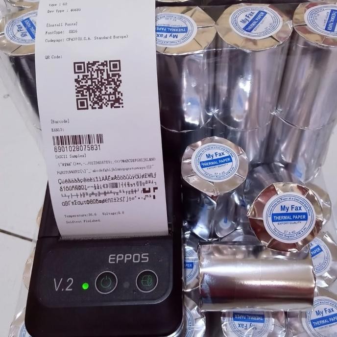 

20 Roll kertas thermal 58x40mm struk printer mini bluetooth 58mm murah