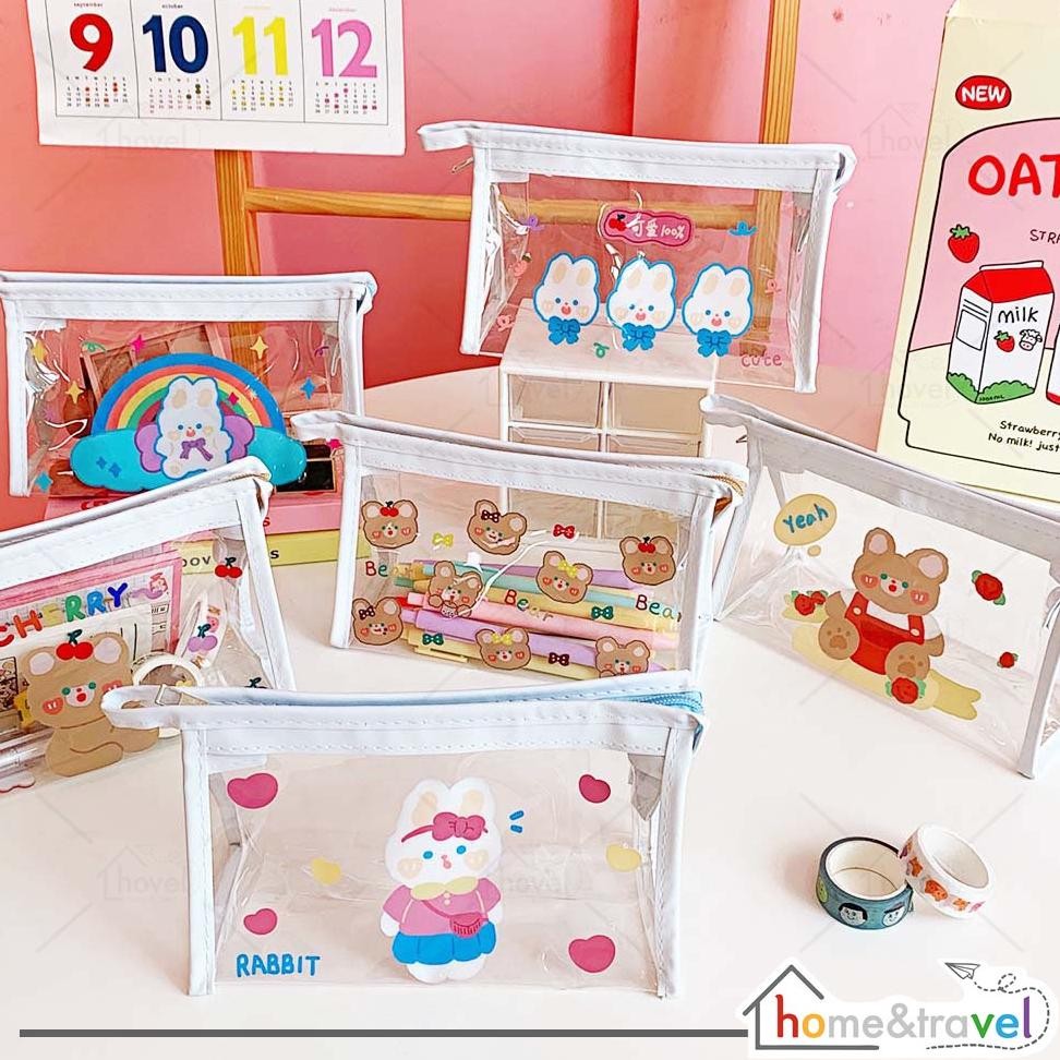 

hj-77 COD HOVELSHOP Travel Pouch Dompet Mika Pensil Tempat Alat Tulis Make Up Storage Karakter Lucu Multifungsi Original Hemat