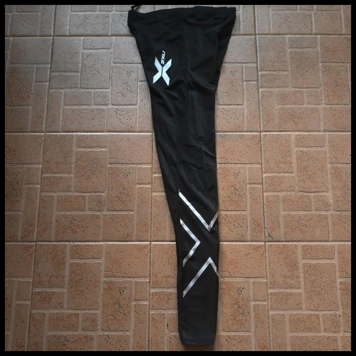 Legging Long Compression 2Xu Men'S Pwx Logo Black Silver Size 2Xl Bnwt Original Best Seller
