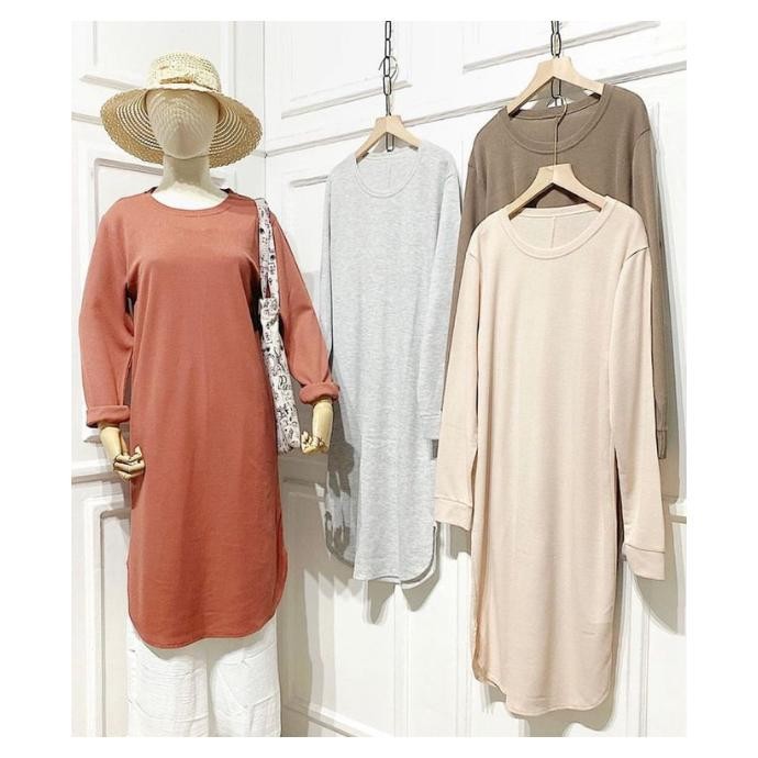Tunik Waffle Knit Premium / Tunik Knit Waffle Simple Tunik / Basic Tunic