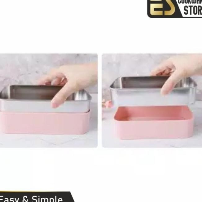 ES KOTAK BEKAL SUSUN STAINLESS SUS 304 KOTAK MAKAN MINIMALIS