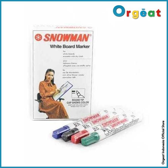 

Spidol Snowman Marker White Board & Permanent At08 High Quality By Orgeat