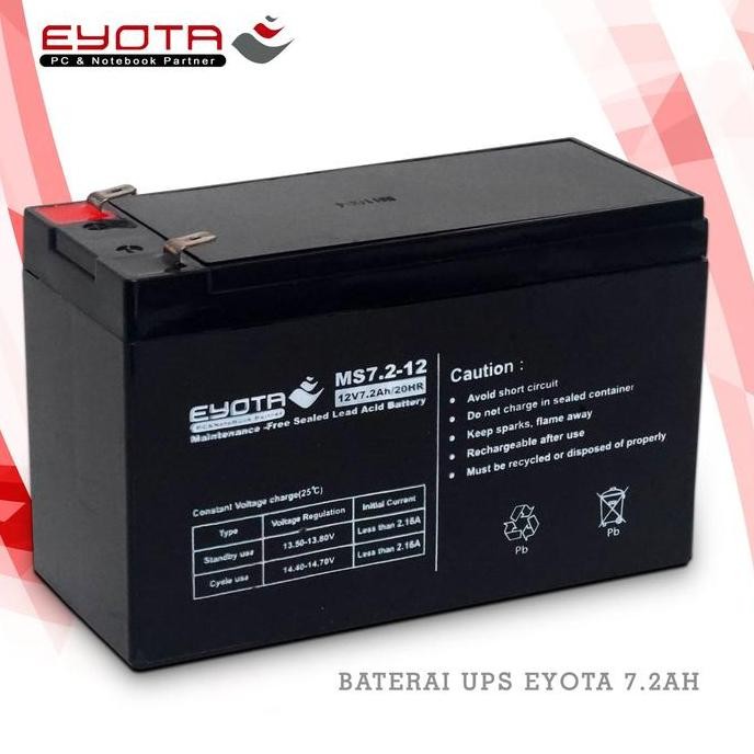 TERMURAH - Baterai UPS EYOTA 12v 7.2ah - Baterai UPS 12v 7,2ah EYOTA