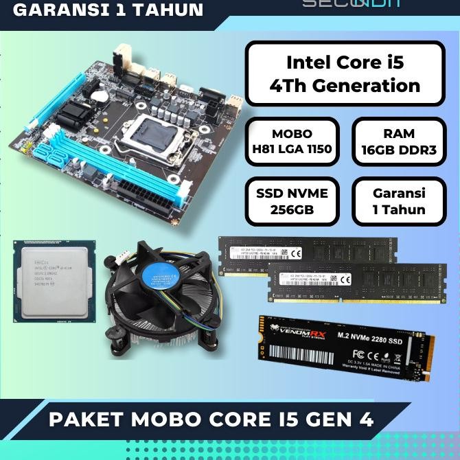 TERMURAH - PAKET MOTHERBOARD INTEL CORE i5 4570 4590 RAM 8GB GARANSI 1 TAHUN