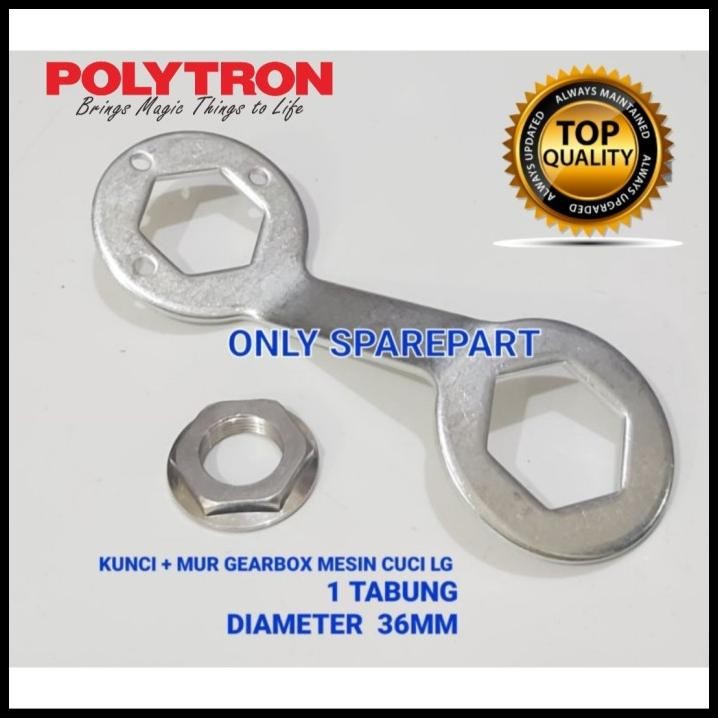 Kunci Gearbox + Mur Gearbox Mesin Cuci Polytron 1 Tabung / Top Loadin