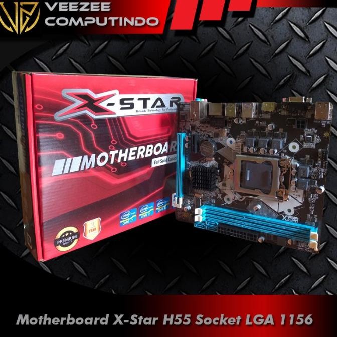 BEBAS ONGKIR - new Mobo motherboard X-Star H55 LGA 1156 front USB baru dan garansi