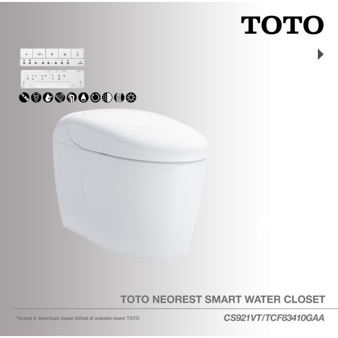 Promo Toto Neorest Rs Water Closet | Smart Closet - Closet Duduk