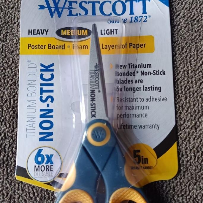 

GUNTING SERBAGUNA WESTCOTT SCISSORS TITANIUM BONDED NON STICK 5 INCH