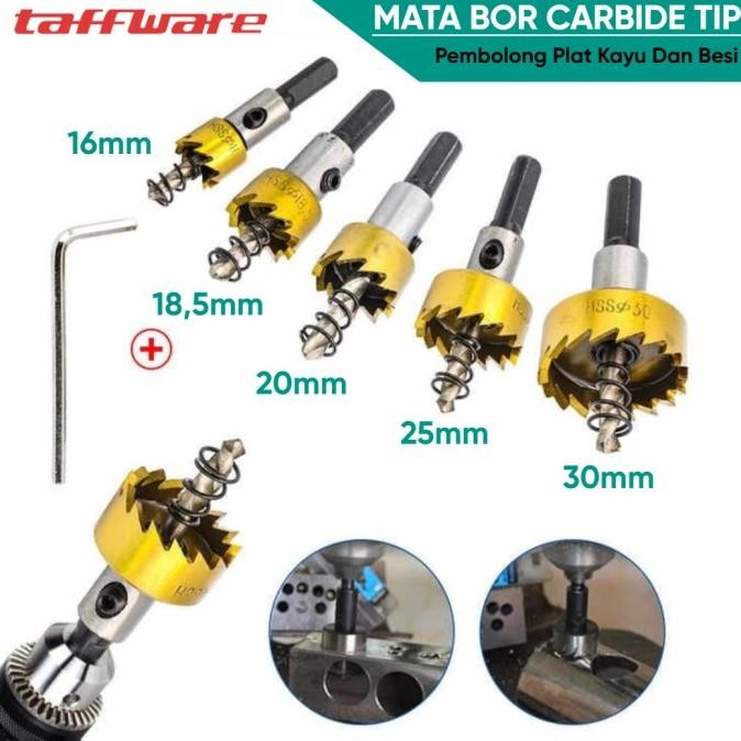 

TAFFWARE 5PCS MATA BOR PELUBANG PEMBOLONG PLAT BESI LOGAM KAYU - EPC-PIT-20P ORIGINAL DAN TERPERCAYA