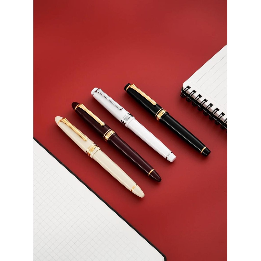 

Original Sailor 1219 1221 1222 9096 14K Gold Fountain Pen Profit Ivory White Torpedo Gold Nib Flat Top Japan