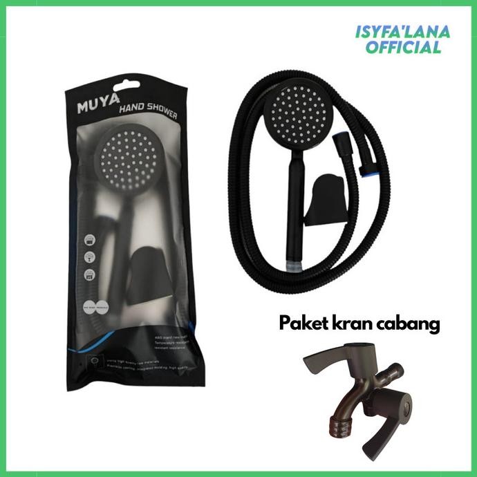 HAND SHOWER SET HITAM / SHOWER MANDI BLACK MUYA