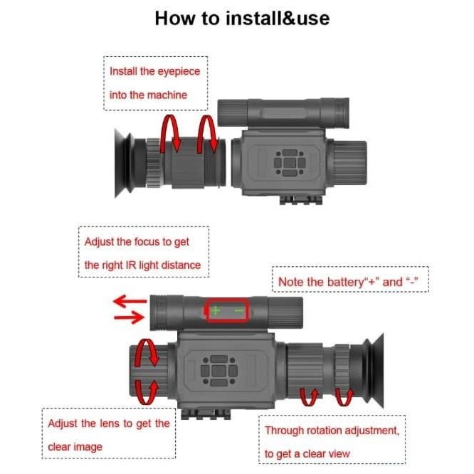 Megaorei Night Vision Teropong Malam Hunting Shooting Original Dan Terpercaya