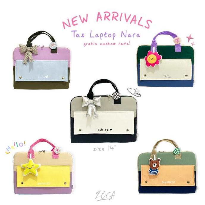 ZOCA TAS LAPTOP NARA 14" / TAS LAPTOP JINJING (BISA CUSTOM NAMA)