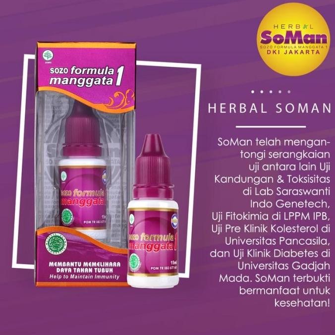[Ready/Spesial] Termurah - Jamu Tetes Soman 1 Sozo Formula Manggata Obat Diabetes [Terlaris/Recommen
