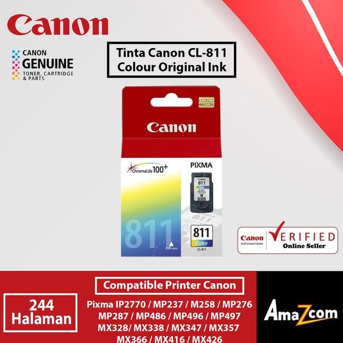 ready Tinta Canon 811 CL811 Colour / Warna Original Datascript Cartridge Tinta Printer Canon IP2770