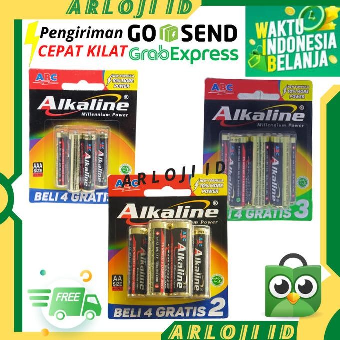 TERSEDIA BATERAI ALKALINE ABC AA AAA isi 6 Isi 7 Batre ABC Alkaline A2 A3