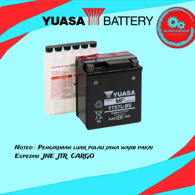Aki Accu Yuasa YTX7L-BS KLX150,Vespa LX150,Primavera,Sprint 100%Original