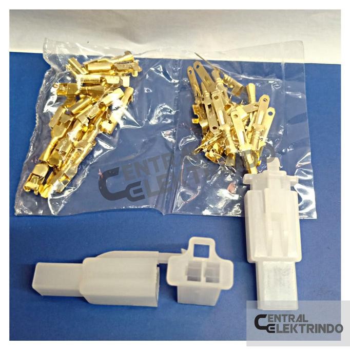 Tersedia Soket Motor Kecil 2 / 4 / 6Pin +Skun | Socket Konektor Kabel Isi 10Set